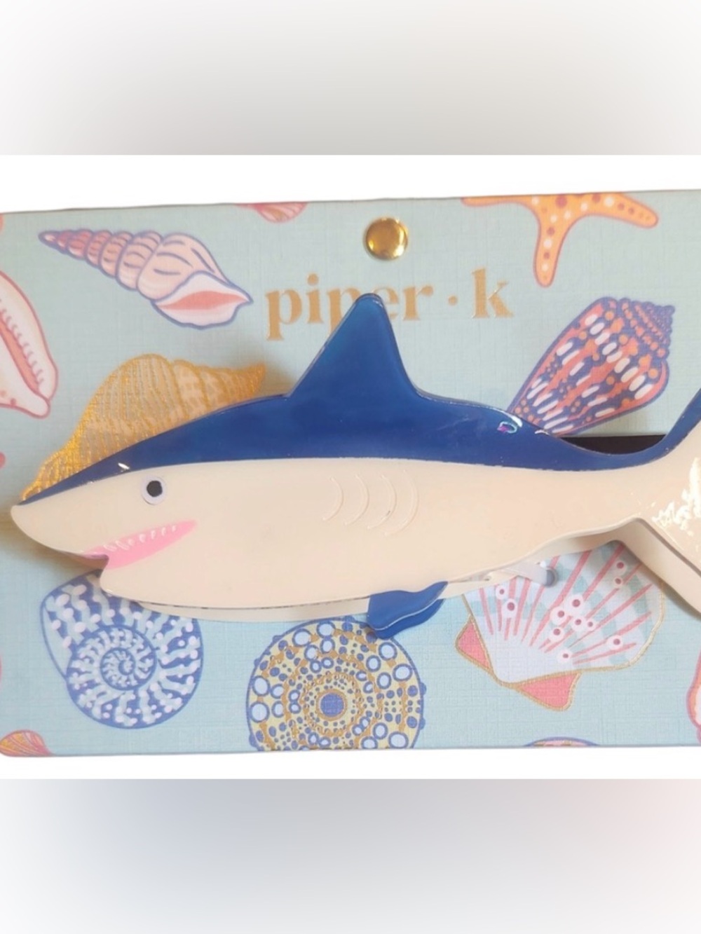NWT Piper K Shark Ocean Theme Hair Clip - Picture 5 of 6